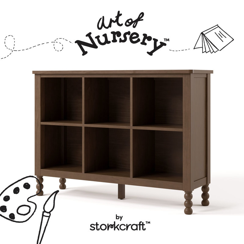 Rio 6 Cube Storage Organizer Bookcase, Hazelnut