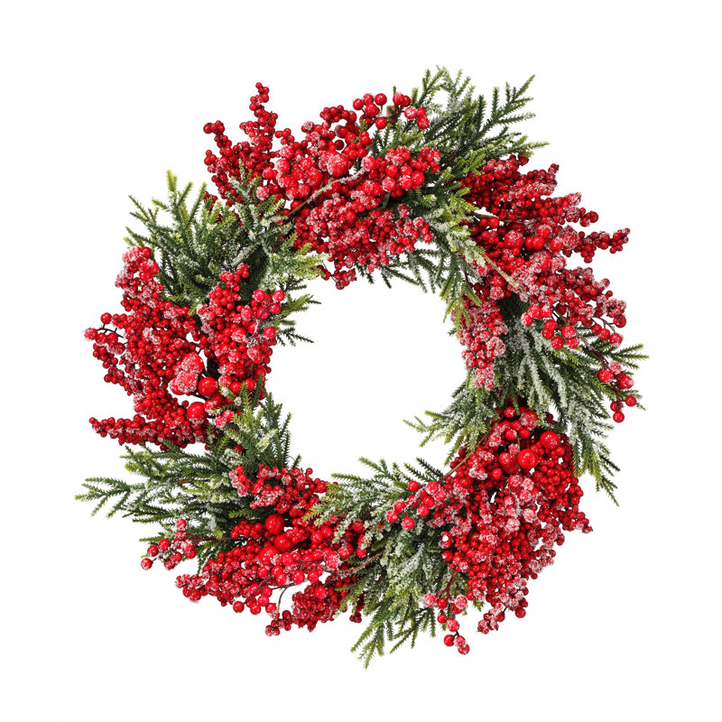 Faux Spruce Polyester 24'' Wreath