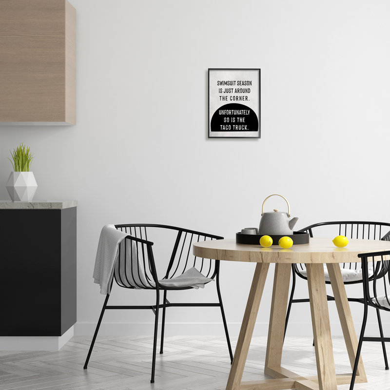 Drôle de camion Taco Summer par Lady Louise Designs, Giclée encadrée noir minuit, H 14 po x l 11 po x P 1,5 po
