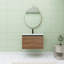 Meuble-lavabo mural simple 30 po avec comptoir en résine brun