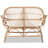Nancee 44.9'' Rattan Round Arm Loveseat with Reversible Cushions