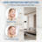 Door Mirror Full Length, 47"x 15.8" Full Body Over The Door Hanging Wall Mounted Mirror for Bedroom, Living Room, Cloakroom, Square White-1492095948-1492095954