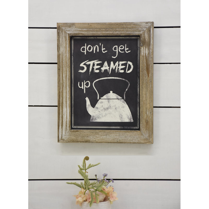 Vintage Wood Framed Kitchen Sign Novelty & Humor Solid Wood Wall Decor