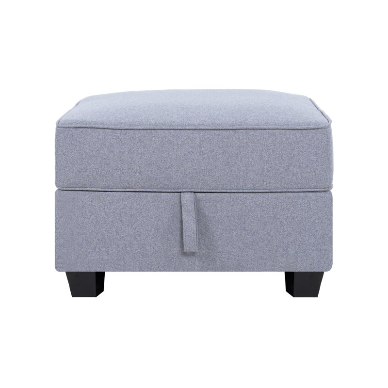 Nahim Ottoman Module for Sectional Sofa – Storage Footrest Cube Seat for Modern Living Room Decor, Blue