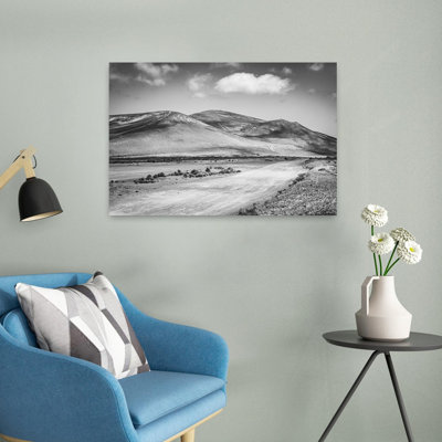 Art contemporain contemporain, paysage dramatique abstrait montagne