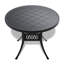 Ensemble de salle à manger 3 pièces en aluminium coulé toutes saisons comprenant 2 chaises pivotantes et une table ronde de 39,37 po avec structure noire