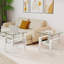 Ensemble de 2 tables basses gigognes avec plateau en verre-219329320-219329323