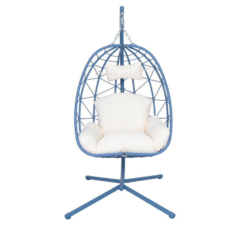 Chaise hamac suspendue et pliable en métal