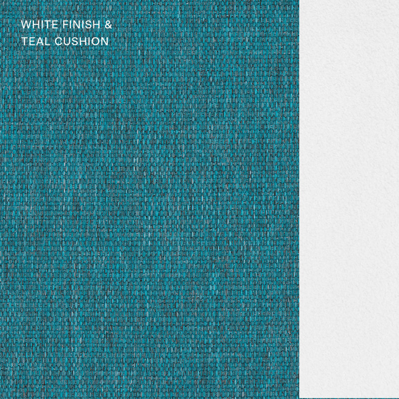 Méridienne Edisto, Blanc, Turquoise