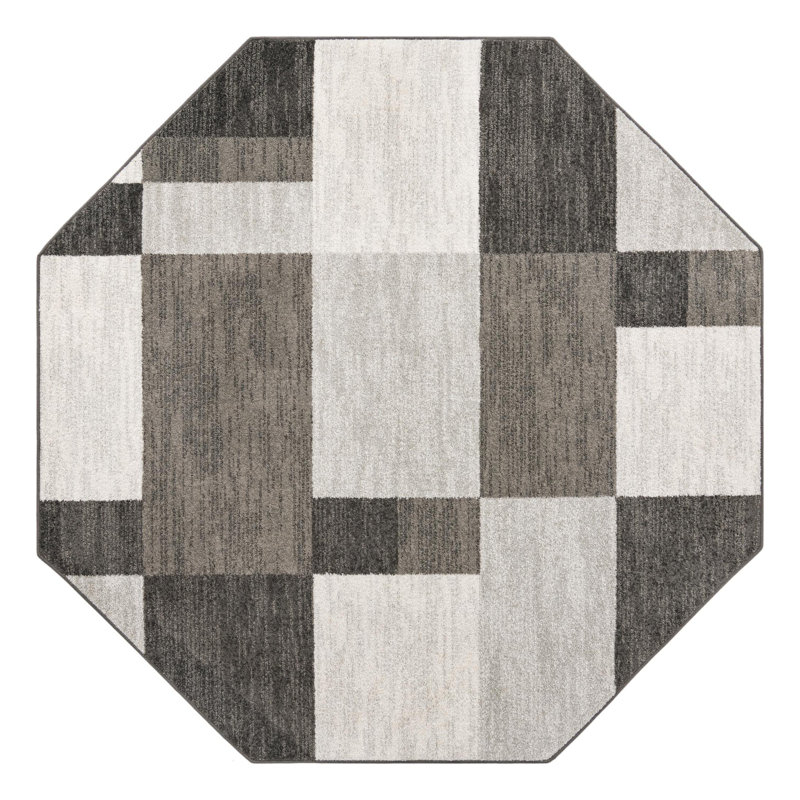 Harender Geometric Indoor Rug, Octagon 7'10" x 7'10"