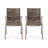 Outdoor Modern Aluminum Dining Chair With Rope Seat (Set Of 2)-599016378