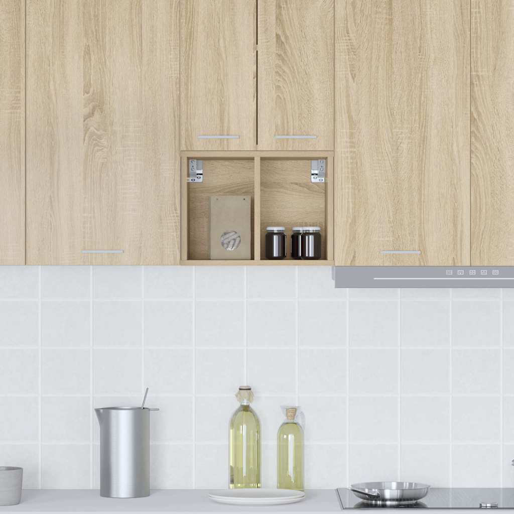 Vidaxl Hanging Cabinet With Storage Riga Black Oak 30 X 29.5 X 40 Cm