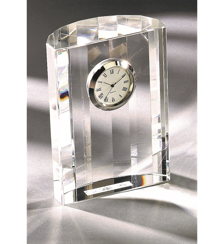 Horloge de table analogique en transparent