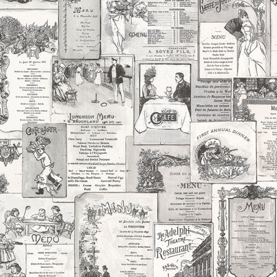 Jackye 32.7' x 20.5" Vintage Menu Roll Wallpaper