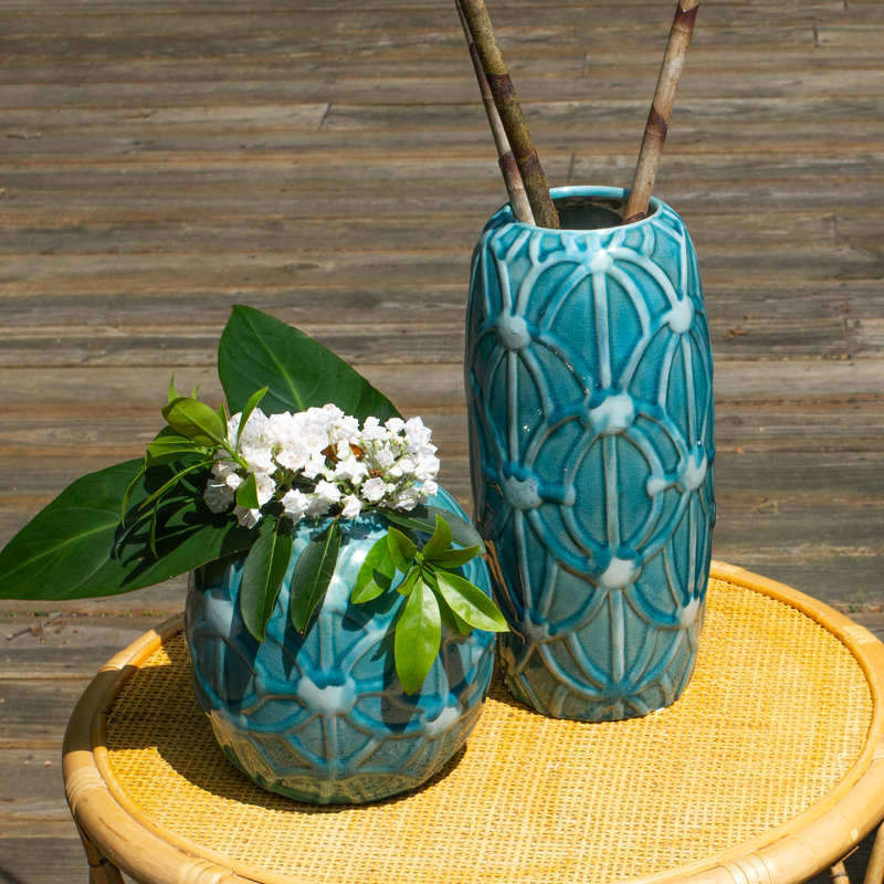 Grotto Rope Emboss Round Vase