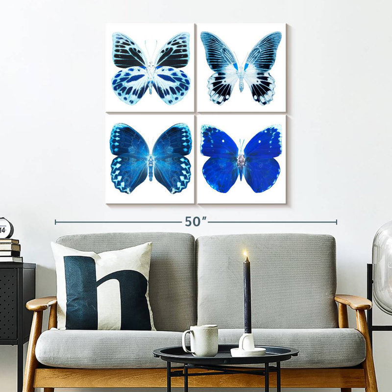 Miss Butterfly X-Ray - bleu, H 32 po x l 32 po