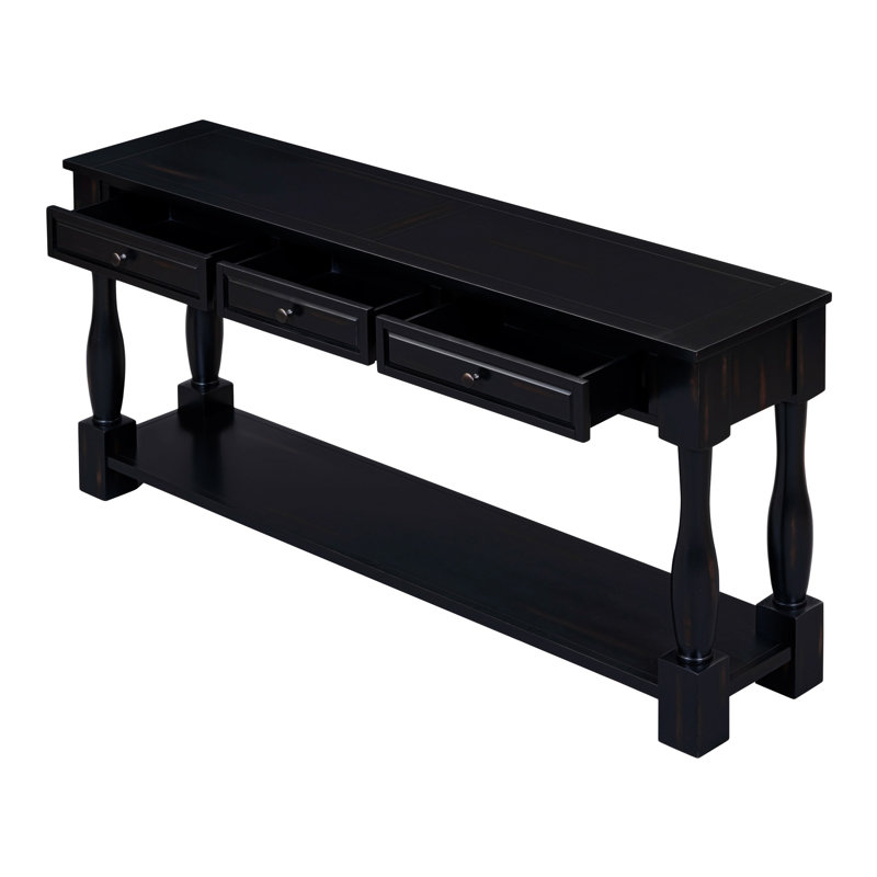 Cervantez Console Table Long Console Table with Drawers and Shelf,entryway table,sofa table, Espresso_Incorrect