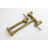 Modern Brushed Gold Pot Filler Faucet - Wall Mounted Brass Double Handles For Precise Water Control Coating Construction Arm Versatile Use Drip- Design-1459694009