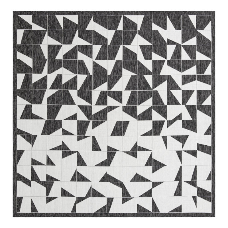 Geometric Indoor / Outdoor Rug, Square 10'
