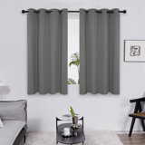 Thermal Insulated Room Darkening Grommet Curtain Panels (Set of 4)