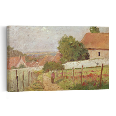 Paysage de l'Île-de-France, impressionniste, contemporain, estampe murale d'été