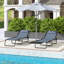 Ensemble de 2 chaises longues inclinables-2112195678