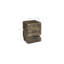 Tabouret d'appoint en bois massif noir délavé