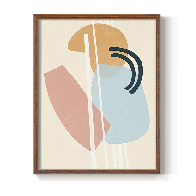 «Memphis Symphony I», reproduction encadrée - bois massif, H 11 po x l 9 po, Noyer
