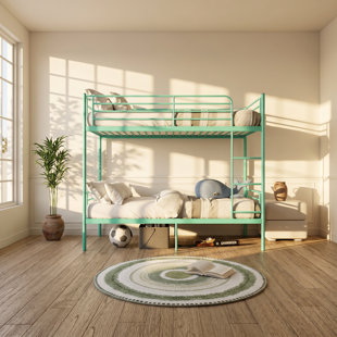 Wayfair Basics 41" W x 78" D x 65" H Metal Convertible Twin Over Twin Bunk Bed