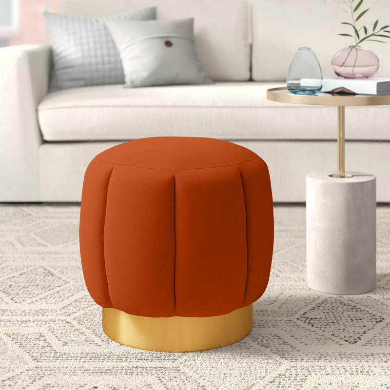 Jayah Upholstered Ottoman, Sienna Velvet