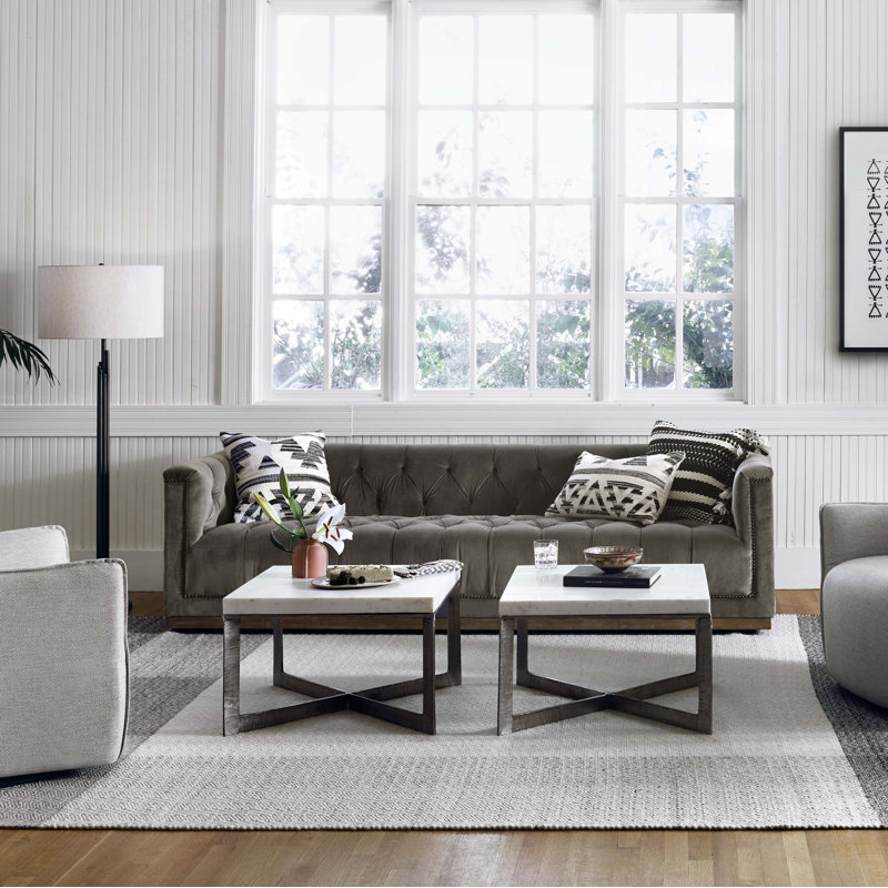 Maxx Velvet Sofa, Sapphire Birch