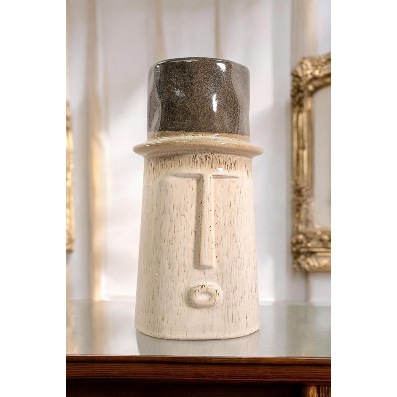 Bevash Handmade Ceramic / Porcelain Decorative Urns & Jars, 33cm H  x 16cm W  x 16cm D