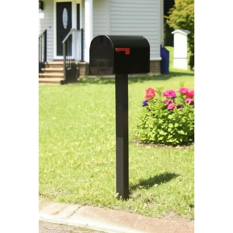 Boîte aux lettres Umbo, capacité de 3175 pieds cubes, acier galvanisé, thermolaqué, 15 po X l 11,69 po X P 24,82 po L (noir, très grand)