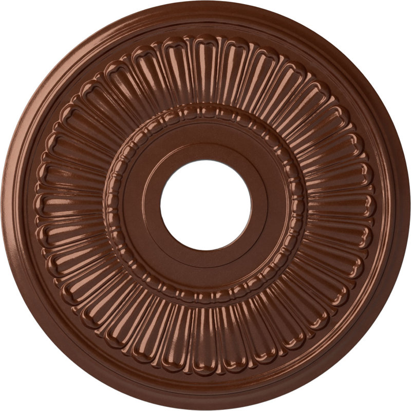 Endurathane Melonie Ceiling Medallion, 16"OD x 3 5/8"ID x 3/4"P (Fits Canopies up to 6 3/8"), Hand-Painted Copper Penny Finish