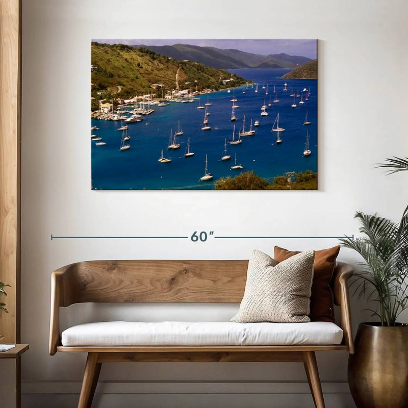 Gillard Voiliers au large de Tortola, H 30 po x l 45 po