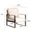 Chaise avec accoudoirs en microfibre Camel