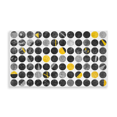 Industrial Gray Circle Pattern Tablecloth | Indoor/Outdoor Decor