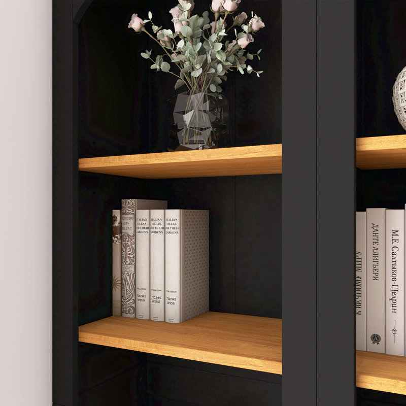 Bibliothèque autoportante à 5 niveaux, Noir