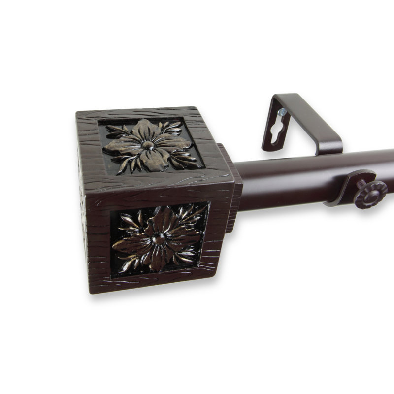 Tringle à rideaux simple Baugh Ophélie, Acajou