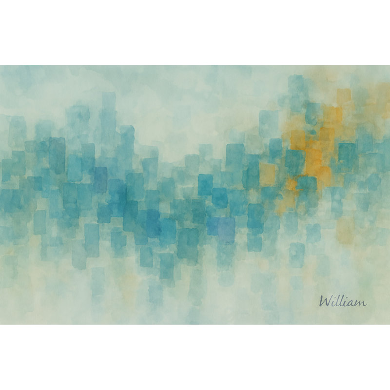 Whispers of Color - Art abstrait sur toile, aquarelle abstraite, H 16 po x l 24 po