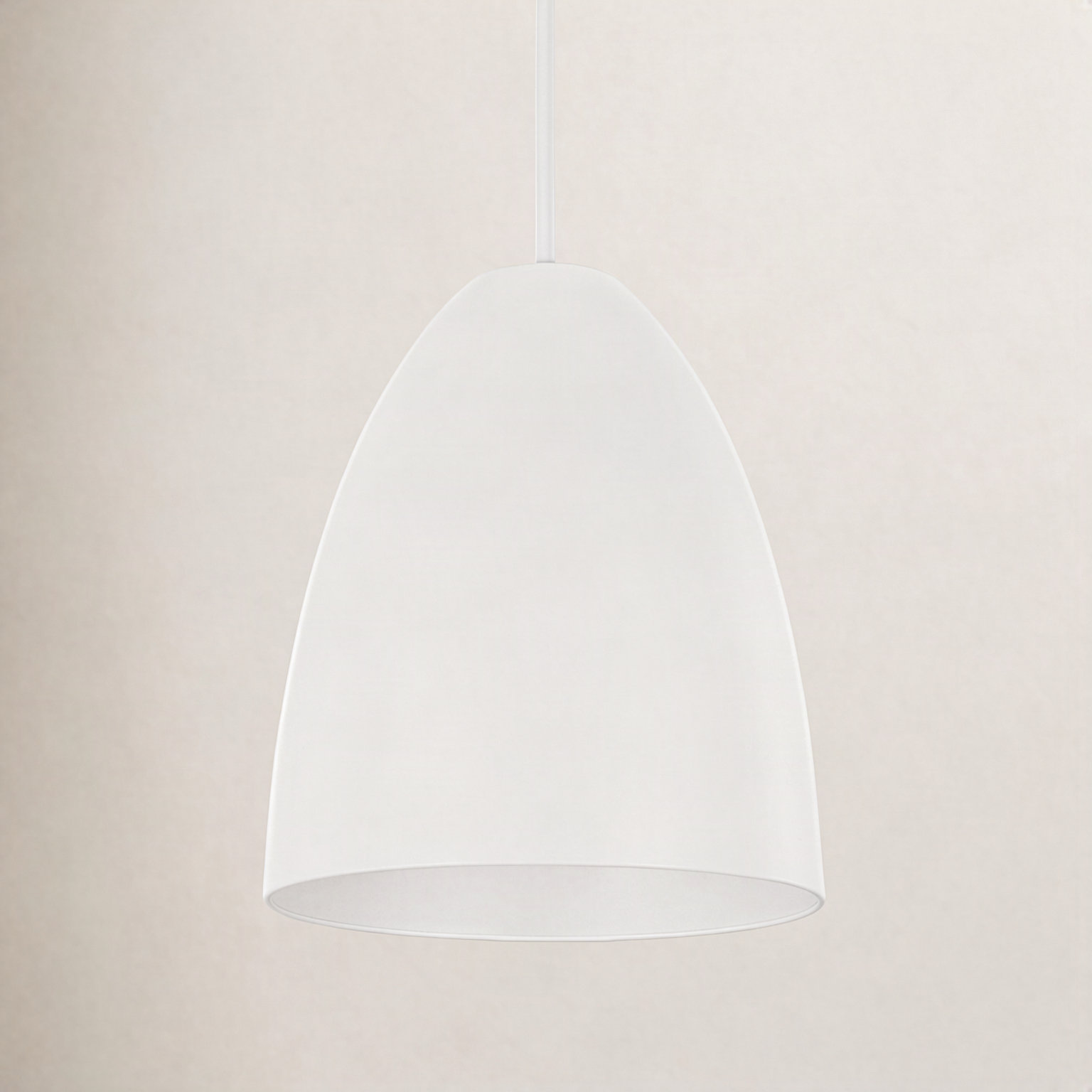 Asa Single Light Metal Dimmable Pendant, White