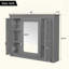 Armoire de salle de bain avec miroir, armoire à pharmacie murale avec 4 tablettes, armoire de rangement avec miroir-2130451013