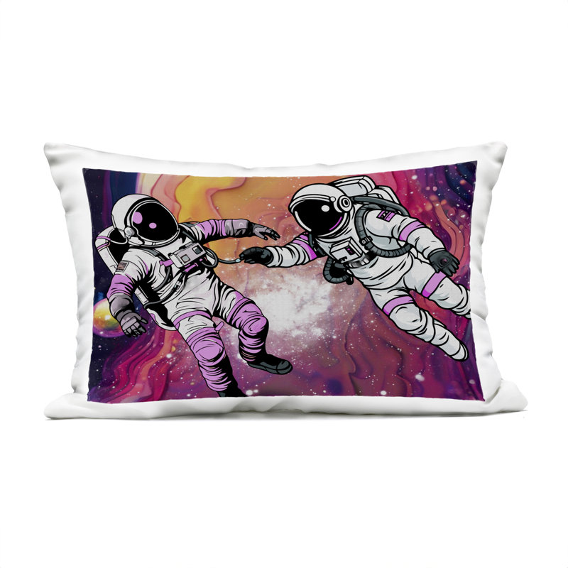 Coussin d'extérieur imprimé Astronauts & Bright Nebula Design par Jesse Keith