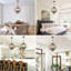 Lustre rustique en bois 6 lumières Farmhouse