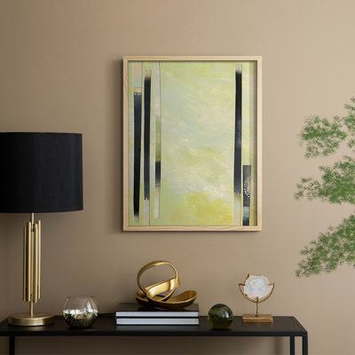 Neutral Assemblage II Framed Print - Solid Wood
