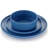 Gibson Home Canyon Crest 12 Piece Round Melamine Dinnerware Set In Blue