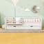 Lit plateforme en bois avec lit gigogne, bibliothèque et escalier-2133681196-2133681198