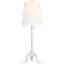 Mathilde 27" Table Lamp  in Plaster White with Linen Shade