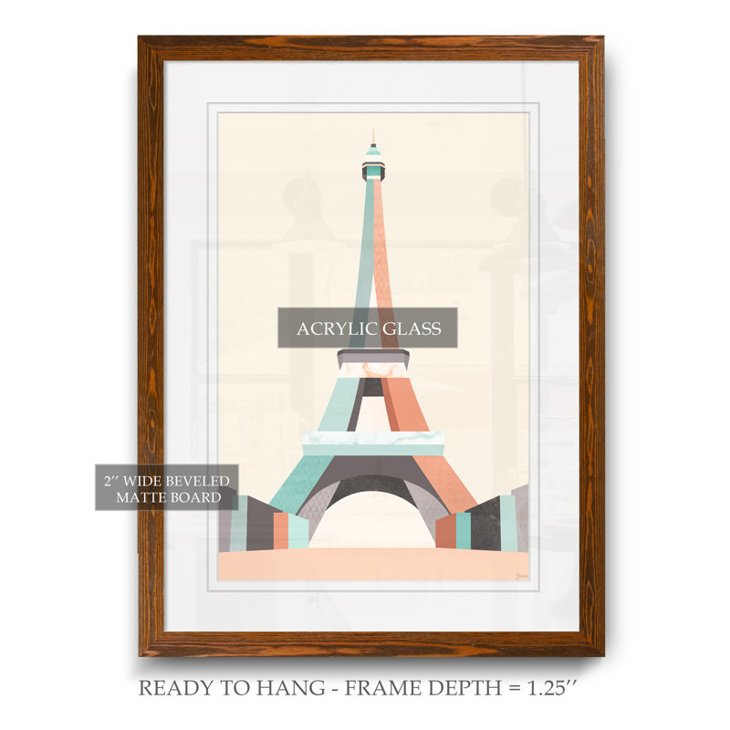« graphicing architecture ii » par paul cezanne-image-cadre de dessin, H 30 po x l 22 po x P 1,25 po, Papier encadré érable