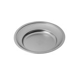 Original Vintage Round Plate with Reinforced Edges 13.78" - 12 Pieces - Stainless Steel